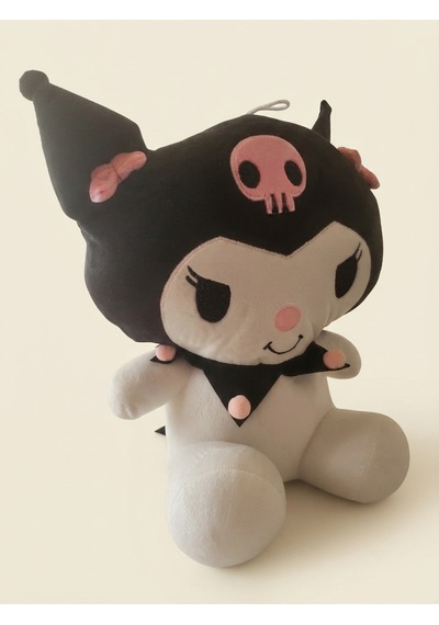 Peluş Kuromi Siyah-45 Cm Siyah-beyaz