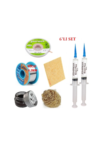 Mechanic Lehim Teli 0,3mm 40gr Havya Uc Temizleyici Rslasm Flux Ve Cp-1515 Lehim Emme Teli Seti3 St04