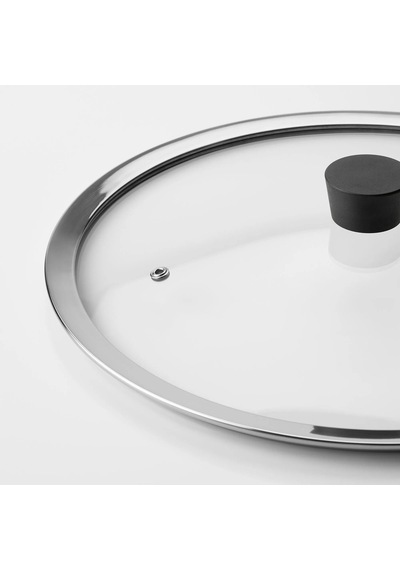 Ikea Klockren Cam Tencere Kapağı 33 Cm Krom - Şeffaf 1 Adet Şeffaf - Gri