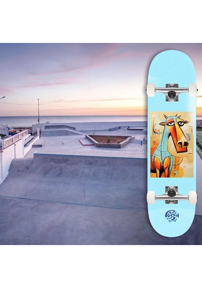 Push 8.5 Tunisia Mlsl Blue Skateboard Kaykay Mavi