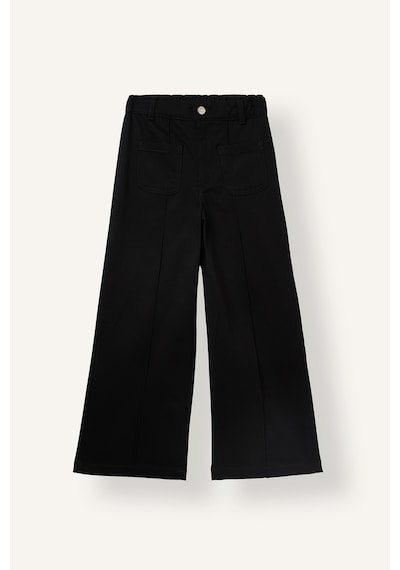 Defacto Wide Leg Önü Cepli Gabardin Pantolon Kız Çocuk I3627a826aubk81 Siyah-bk81