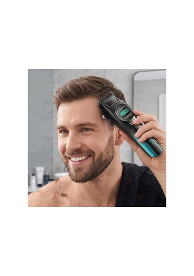 Saç Tıraş Makinesi Outer Rotor Bldc Motor Seramik Bıçak Clipper - Turkuaz - V-888c
