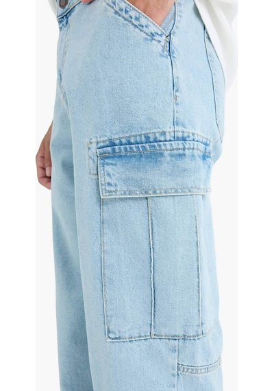Defacto %100 Pamuk Relax Fit Rahat Kesim Düz Paça Kargo Cepli Jean Yıkamalı Pantolon F2381AX25SP Mavi Defacto %100 Pamuk Relax Fit Rahat Kesim Düz Paça Kargo Cepli Jean Yıkamalı Pantolon F2381AX25SP Mavi