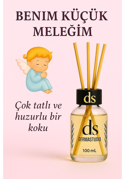 Benim Küçük Meleğim Pudramsı Bebek Kokusu Premium Bambu Oda Kokusu, 100 Ml Karışık