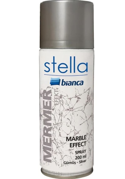 Bianca Stella Mermer Efekt Sprey Gümüş