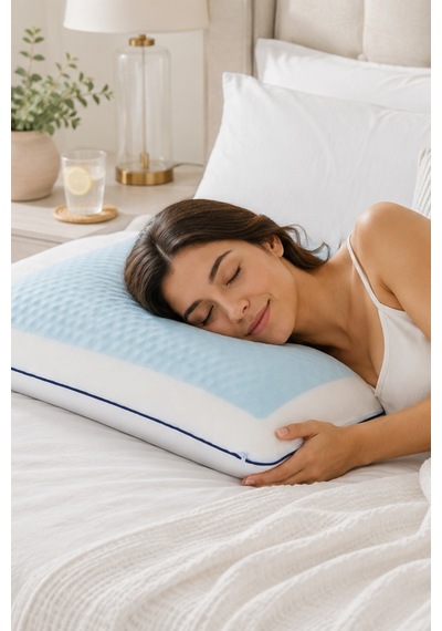Visco Gell Özel Jel Dolgulu Soğuk Etkili Yastık 60 40 Cm Beyaz - 339402357 Beyaz - 339402357 Beyaz