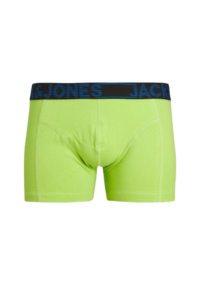 Jack & Jones Erkek Renkli Logolu 3'Lü Boxer Paketi - Bill 12255821 Electric Blue Lemonade Lacivert