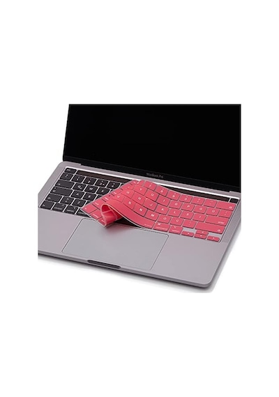 Macbook Pro Türkçe Q Çeviri Klavye Koruyucu Us Ansı Amerikan Düz Enter A2338 M1 M2 A2251 A2289 A2141 Uyumlu Silikon Keyboard Cover Pembe