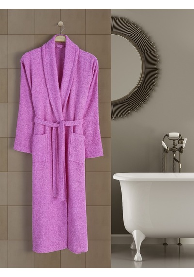 Gülkurusu Büyük Beden Şalyaka Pamuklu Hamam Sauna Banyo Battal Kadın Erkek Unisex 3xl 4xl Bornoz Gül Kurusu