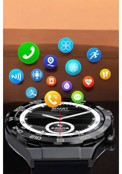 Akıllı Saat Bluetooth Uyku Takibi Nfc Gps Model Uczsk4akıllısaatt3-1 Siyah