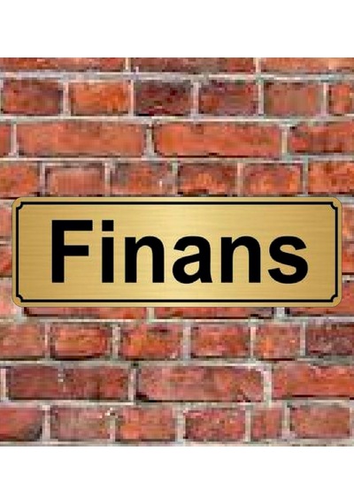 10X20 Cm Finans Yazılı Metal Yönlendirme Levhası