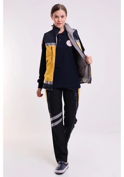 Paramedik Unisex Kışlık Yelek - Sarı