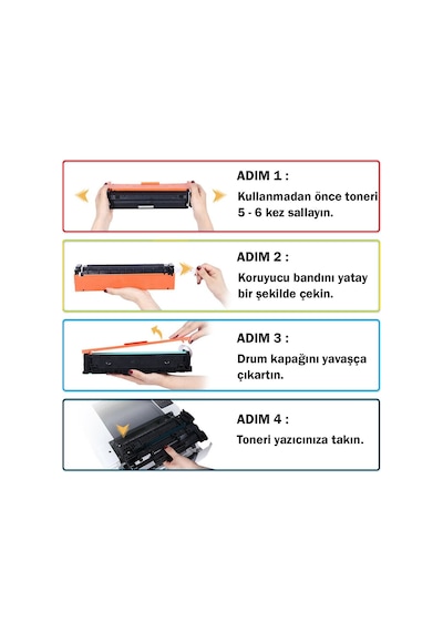 Hp 212a W2122a Sarı Uyumlu Toner Çipsiz M554 M555 Mfp M578