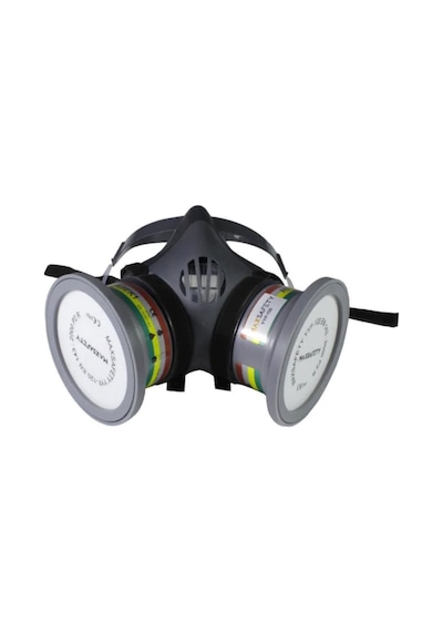 Maxsafety Yym-Set2 Yarım Yüz Solunum Maskesi Çift Filtreli Hazır