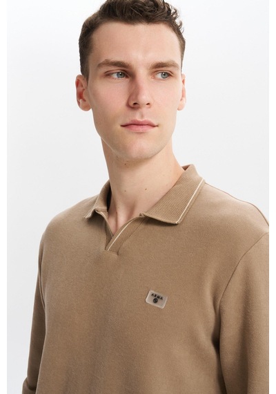 AR-MA Arma Erkek Regular Fit Polo Yaka Sweatshirt Karbon Fırçalı Selanik, %65 Pamuk %35 Polyester, Düğmesiz Basic K30554698602 Füme - Gri AR-MA Arma Erkek Regular Fit Polo Yaka Sweatshirt Karbon Fırçalı Selanik, %65 Pamuk %35 Polyester, Düğmesiz Basic K30554698602 Füme - Gri