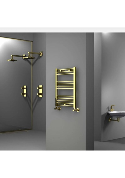 İsaoğlu Yapı Gold Havlupan Gold Radyatör Altın Havlupan 50 70 Vanalar Dahil Komple Set Banyo Radyatör