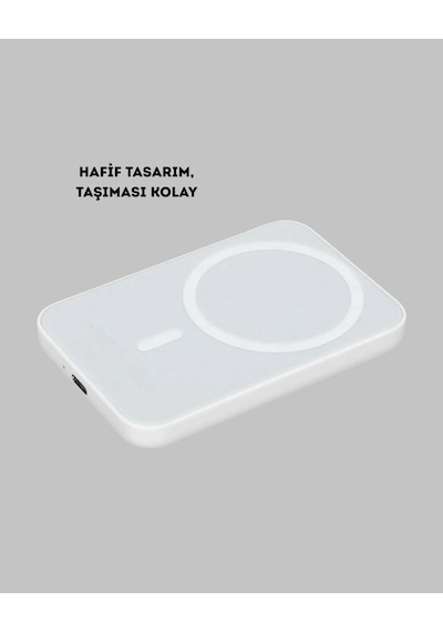 Manyetik Kablosuz Powerbank İphone 12/13/14/15 Uyumlu Hızlı Şarjlı Ultra Hafif Diğer