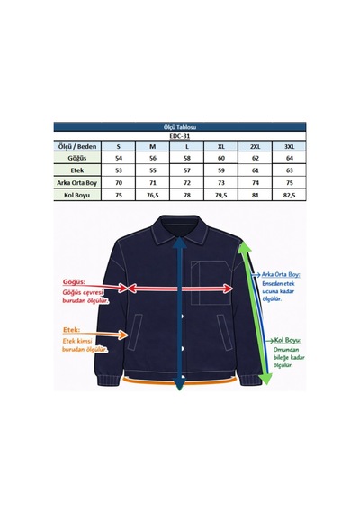Freemen Erkek Dikiş Detaylı Oversize Gabardin Mevsimlik Ceket & Mont Erkek-dikişli-ceket-388 Kiremit