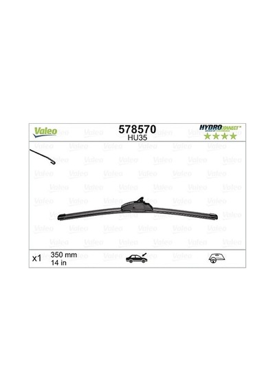 Valeo 578570 Sılecek Supurgesı Muz Tıp 350mm Hu35 Hydroconnect Upgrade Klasık Tıpten Muz Tıpne Gecıs / X1