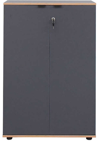 Rio 3 Raflı Kapaklı Kitaplık-antrasit-kontra 72x109x34 Cm Gxyxd