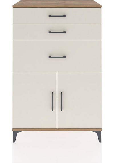 Hyperion Dolap Tek Raflı 3 Çekmeceli 2 Kapaklı 88x44x134 Çam-aytaşı Atlas Çam
