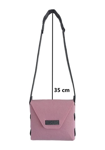 Next Craft Kız Çocuk Omuz Çantası Keçe Dikişsiz Etkinlik Günlük Çanta Pembe-gri Pembe