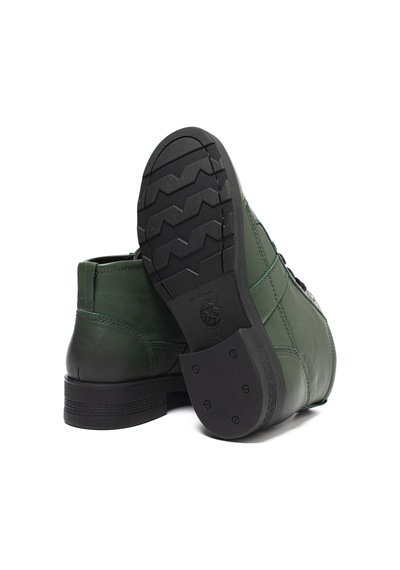 Military Green Bot Erkek Oxm003613 Oxs Frank 0036 Mıd M Leather Mıl.green Military Green
