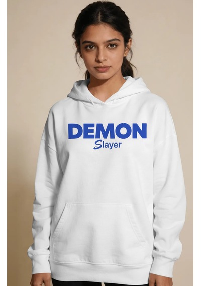 Sevbano Demon Slayer Kimetsu No Yaiba Sırt Baskılı Unisex Oversize Premiu beyaz