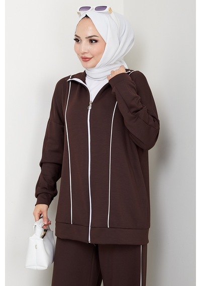 Bestenur Biyeli Oysho İkili Takım 1608 - Kahve Kahverengi