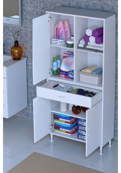 Eliusta Vellum Beyaz Dolap 75x173x32,5 Cm Ebatlarında Çok Fonksiyonlu 75 Cm Genişlikte Banyo Dolabı Beyaz Eliusta Vellum Beyaz Dolap 75x173x32,5 Cm Ebatlarında Çok Fonksiyonlu 75 Cm Genişlikte Banyo Dolabı Beyaz