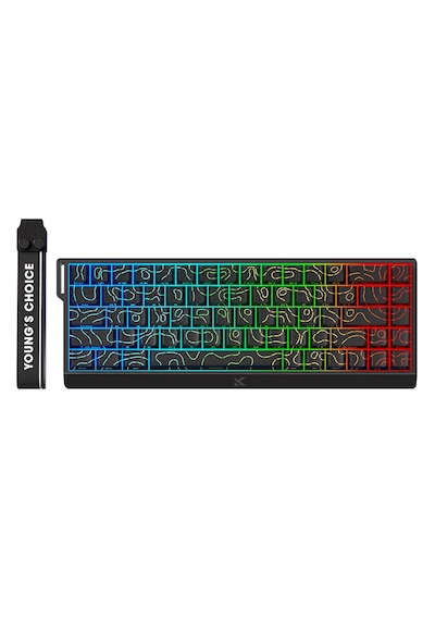 Mchose Ace 68 Super E-sport Black Topographic %65 Ttc Dragon Lord Manyetik Switch 8k Hz Hall Effect Hotswap Rgb İngilizce Gaming Klavye Mc-ace68-33