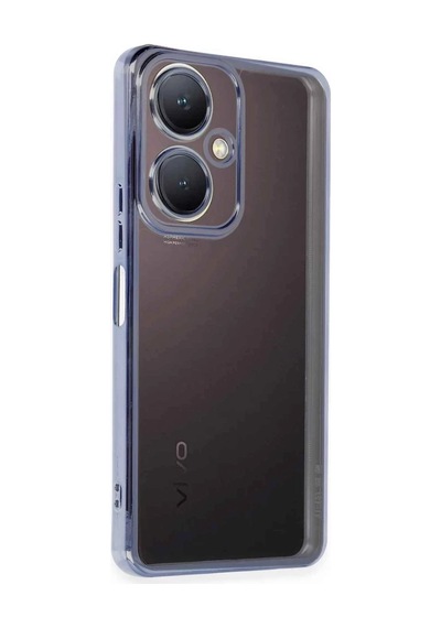Vivo Y27 Uyumlu Kılıf Lensli Silikon - Açık Mavi