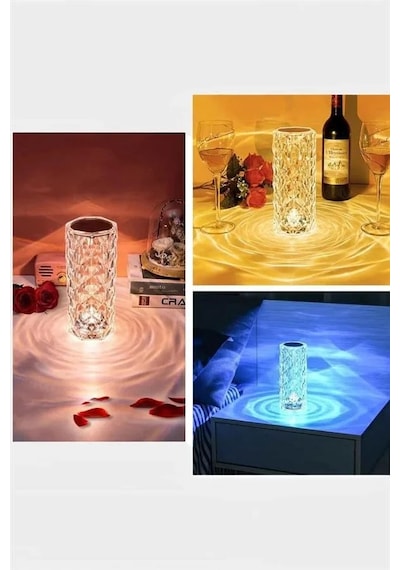 Kristal Dokunmatik Ve Kumandalı Masa Ve Gece Lambası Antrasit Melanj 26593378