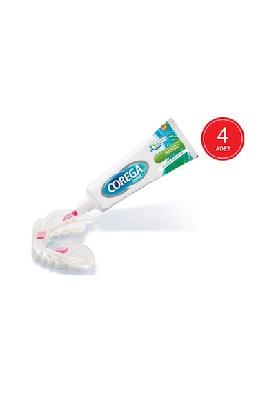 Corega Super Naneli Diş Protezi Yapıştırıcı Krem 4 x 40 G