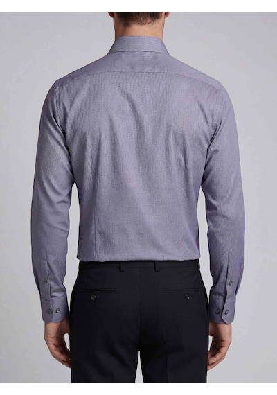 Xint Bisse Lacivert Regular Fit Cepsiz Uzun İtalyan Yaka Gömlek Bsgmars26324 39