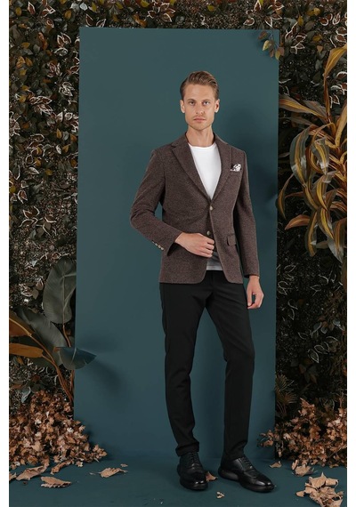 Efor C 653 Slim Fit Kahve Spor Ceket Kahverengi