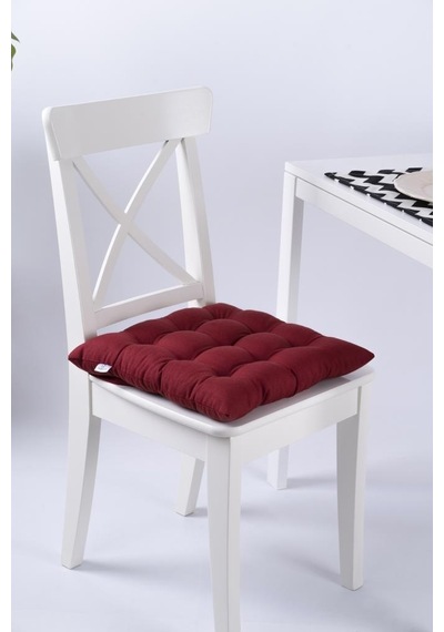 Altınpamuk Lüx Pofidik Sandalye Minderi Özel 9 Dikişli Bağcıklı 42x42cm 001
