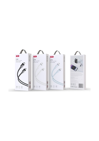 27w Pd Apple Uyumlu iPhone Data & Hızlı Şarj Kablosu Type c To Lightning İp Örgülü Dayanıklı 1 2m