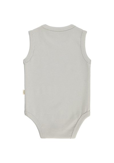 Civil Baby Düz Renkli 3-36 Ay Çıtçıtlı Badi - Gri