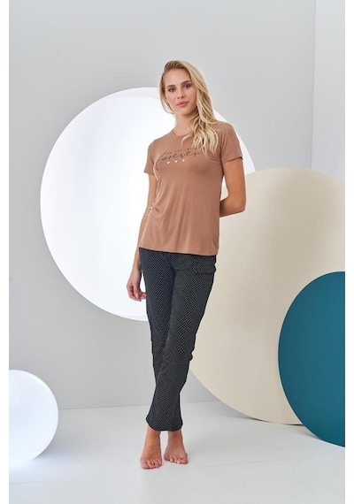 Pjs 24211 Kadın Kısa Kollu Pijama Takımı 001
