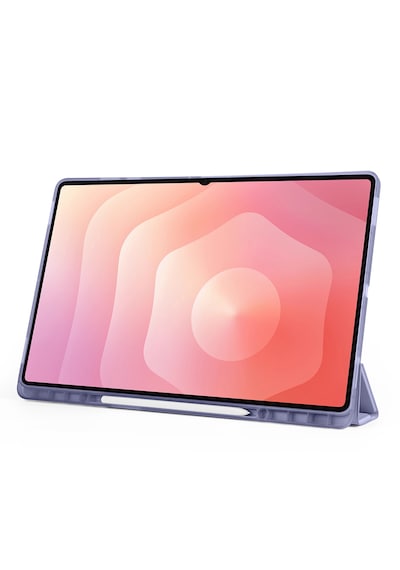 Samsung Galaxy Tab S11 Ultra Uyumlu Kılıf Tri Folding Kalem Bölmeli Katlanabilir Standlı Pu Yumuşak Kapak Kapaklı Kılıf