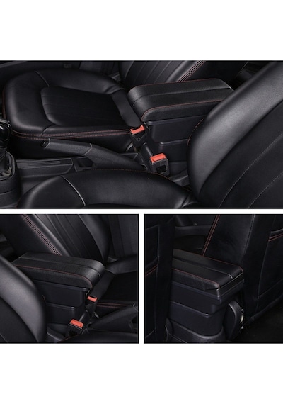Peugeot 207 2010-2020 Sürgülü Kolçak Kol Dayama 2 Adet Usb Li Araca Özel Delmesiz Vidasız Montaj