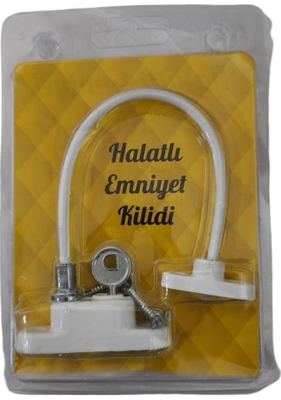 Halatlı Pvc Çocuk Emniyet Kilidi Beyaz
