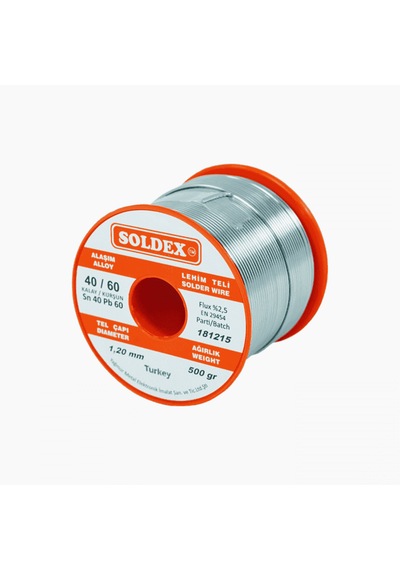 Soldex Kurşunlu Lehim Teli 1.2mm 500gr Sn40 - Pb60 40/60 401205