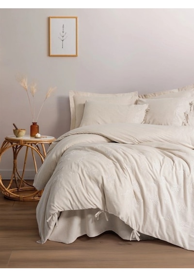 Cotton Keten Çift Kişilik Nev Takımı Esmira Çok Renkli
