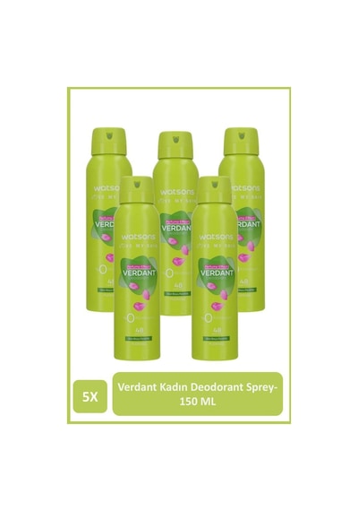 Watsons Verdant Kadın Sprey Deodorant 5 x 150 ML