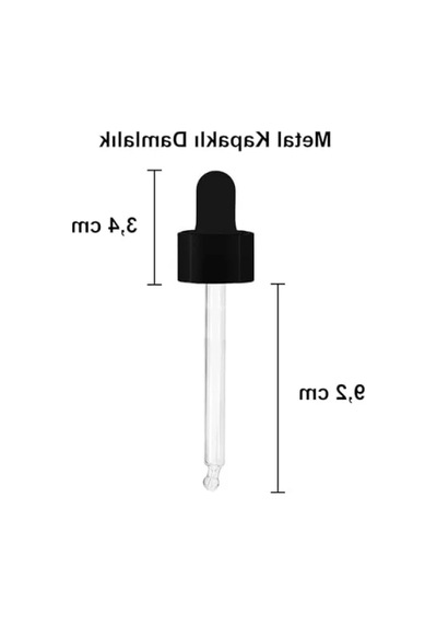 Metal Kapaklı Damlalık Dropper Şişesi - 100 Ml, Cam Şişe 6 Adet
