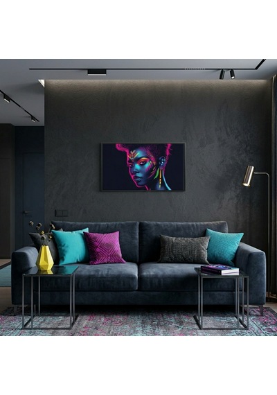 Neon Yüzler Pop Art Kadın Portre Serisi 21 Canlı Renkler Ve Asi Duruş