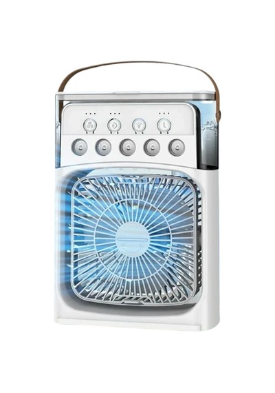 Taşınabilir 3'ü 1 Arada Mini Fan Nemlendirici + Soğutucu + Gece Lambası Yeni Nesil