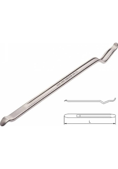 İzeltaş 6360 26 0600 Levye Oluklu Kıvrık Uçlu 600 MM